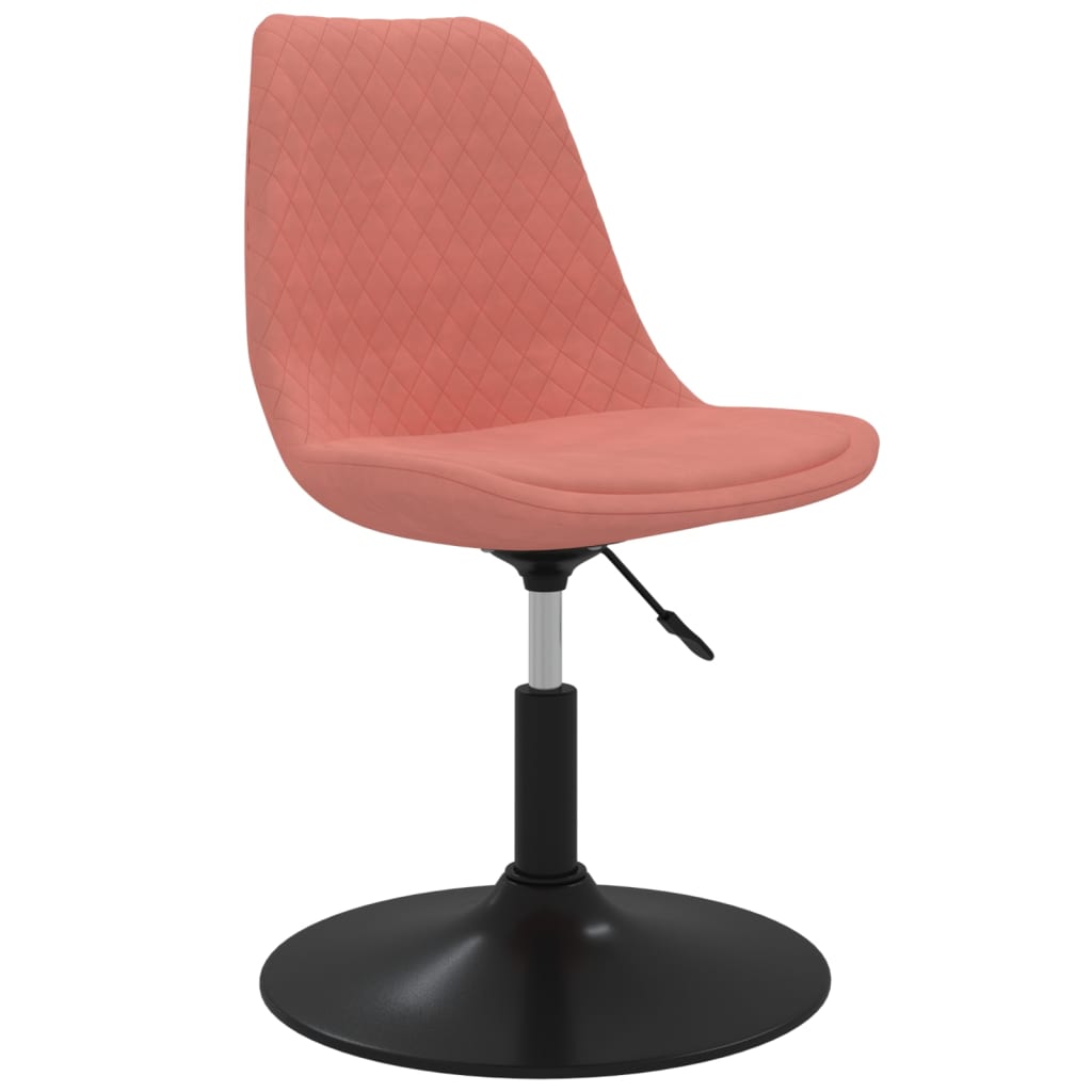 Dining Room Chairs 4 pcs Swivel Pink Velvet