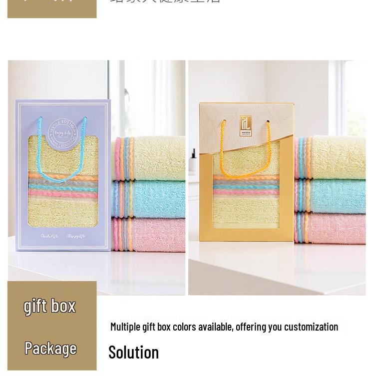 Soft Pure Cotton Face Wash Towel with Custom Embroidery and Gift Packaging