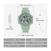 Digital Watch Unisex Electronic Timepiece PU Band Water Resistant Alarm Stopwatch Date Display EL Backlight 7 Colors Sports Watch
