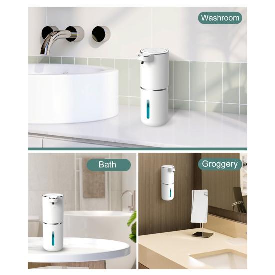 Waterproof Automatic Soap Dispenser USB-C Fast Charging 4 Foaming Settings IPX5 Waterproof Design Wash Dispenser