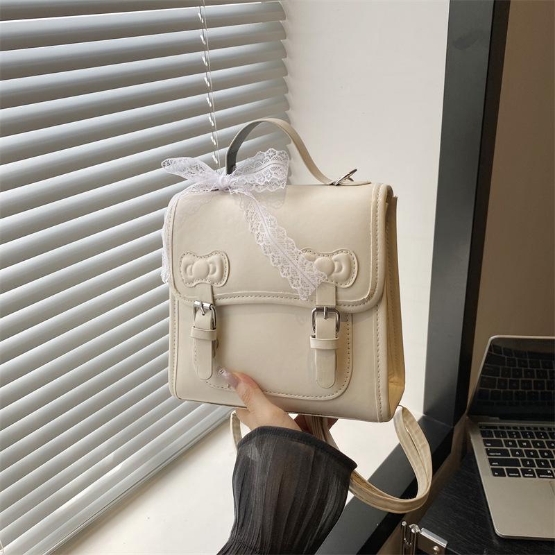 Daily Commute College Style Backpack Summer Fashion Sweet Bow Versatile Portable Shoulder Messenger Bag