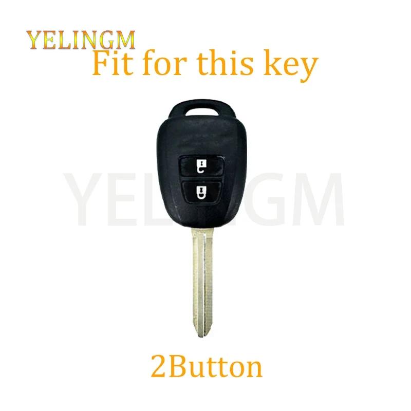 For Toyota Corolla Fielder Vitz Rav4 Mk4 Rav 4 2 Buttons Soft Tpu Car Key Case Cover Remote Shell Fob Holder Keychain Protector