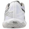 Mizuno Wave Enforce Tour 2 Bequeme Passform Stoßabsorption Strapazierfähig Niedrig geschnittene Tennisschuhe Damen Sneaker Weiß Silber-Grau 61GA260103
