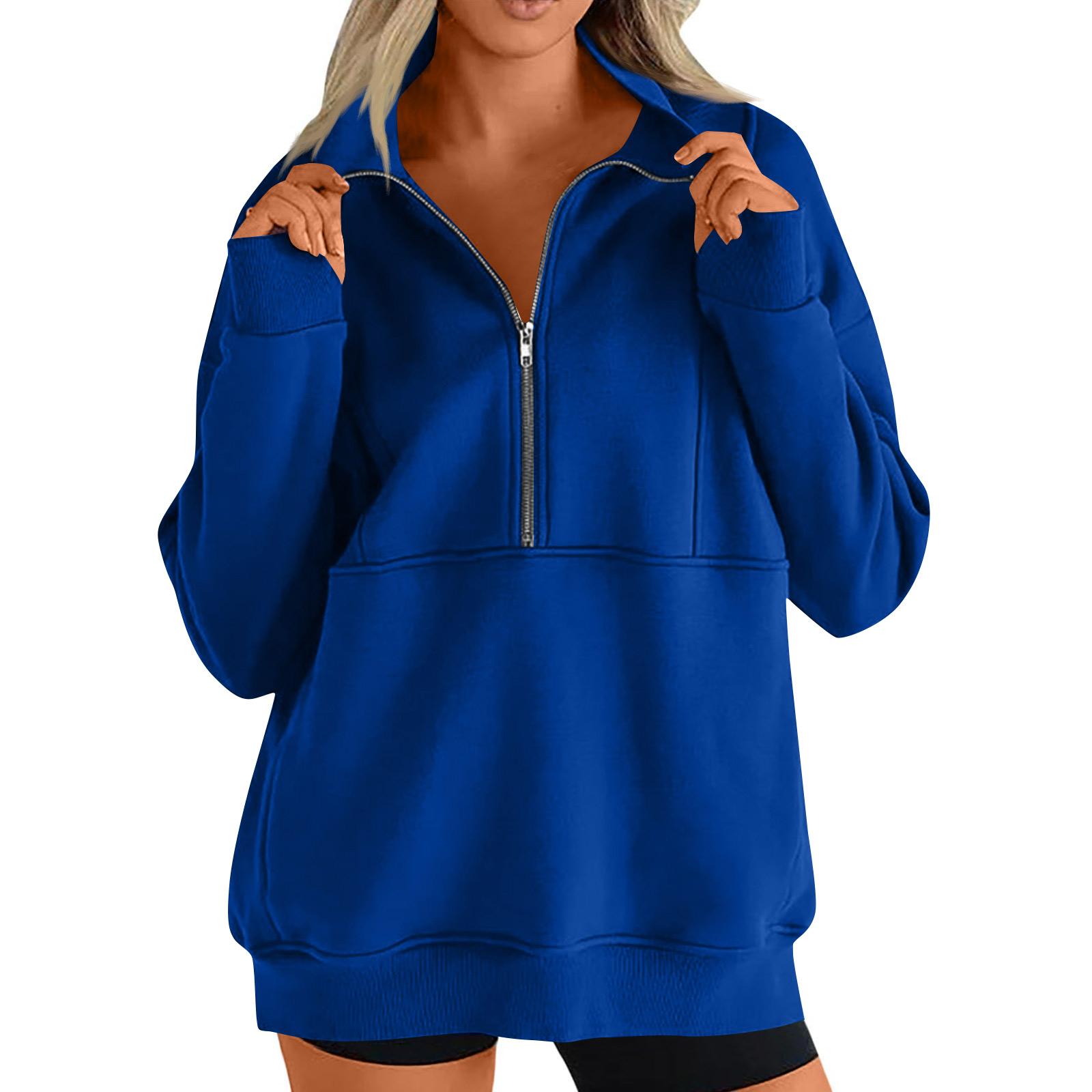 

Womens Casual Long Sleeve Drawstring Sweatshirt Pullover Tops Loose Oversized Clothes M