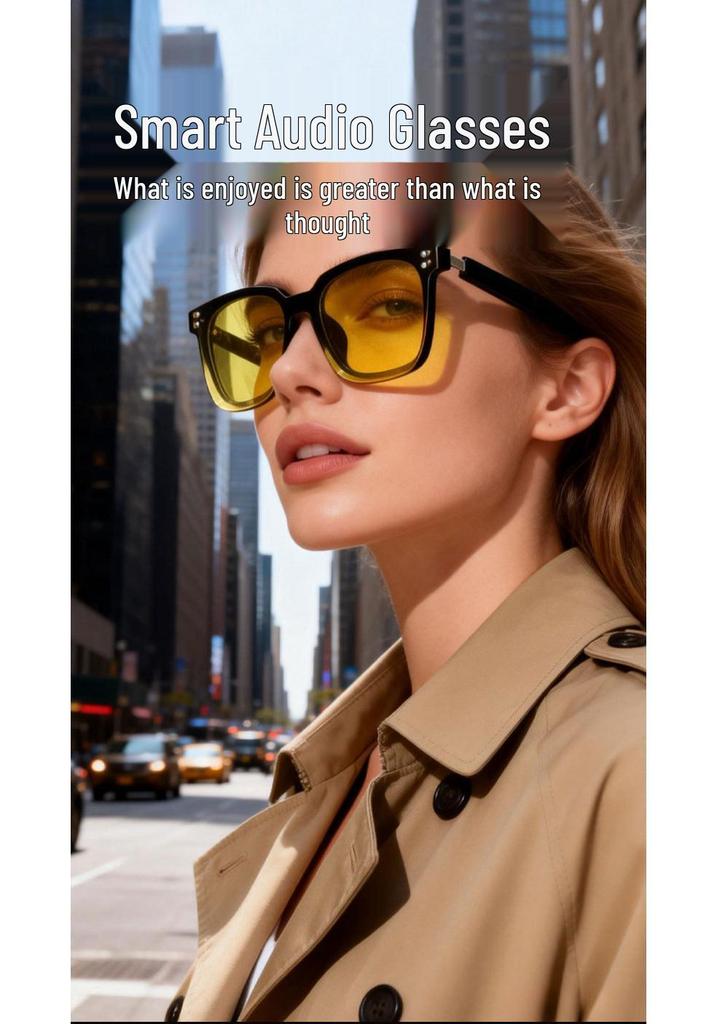 Smart AI Bluetooth Glasses: Real-time Translation, Music, and Calls In 100+ Languages (Compatible with Various Frame Shapes)