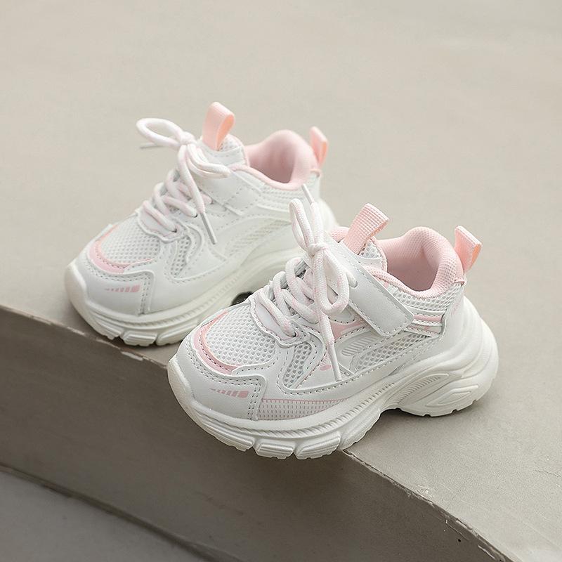 Boys Spring Autumn Breathable Mesh Dad Shoes Soft Sole Lightweight Casual Running Sneakers For Kids