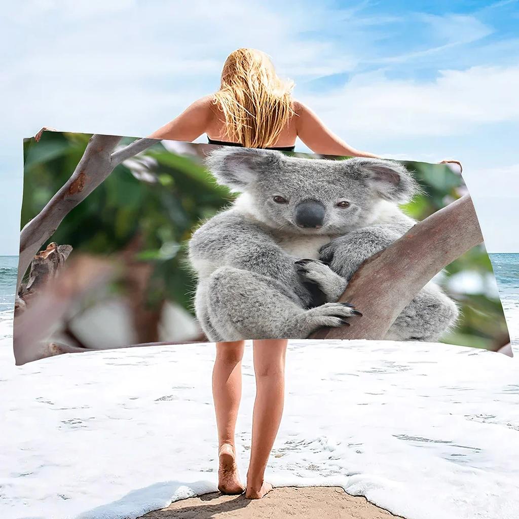 Cute Animal Baby Microfiber Beach Towel,Quick Dry Beach Towel Lightweight Beach Towel Soft Absorbent Pool Towel Travel Swimming
