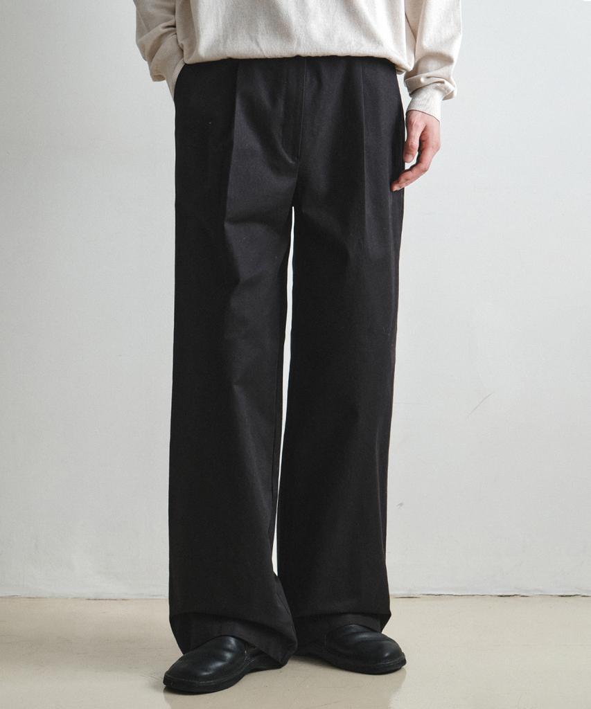 Wednesday Oasis Tailored Deep One-Pleat Chino Pants_Black(W25Pt22)