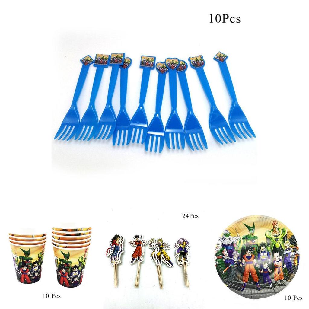Dragon Ball Z Theme Party Decor Supplies Tableware For Vibrant Birthday Celebrations