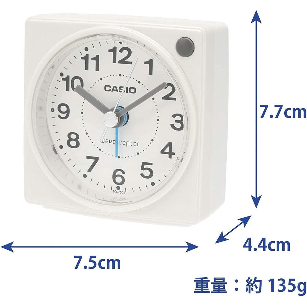 CASIO (Casio) Alarm Clock Radio Controlled Clock Table Clock White White Analog Desk Clock Small ...