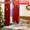 2D Flat Printing  2pcs Holiday Cheer Modern Curtain Fabric Versatile Polyester Curtains Holiday for Translucent digital printing