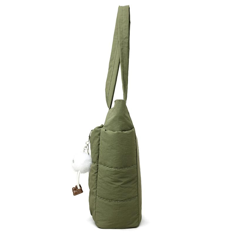 Women's Shoulder Bag Large Capacity Handbag Solid Color Commuter Bag