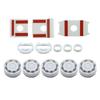 3D Printer Accessories Set: White PETG+Rubber, Compatible with Creality & Bambu.