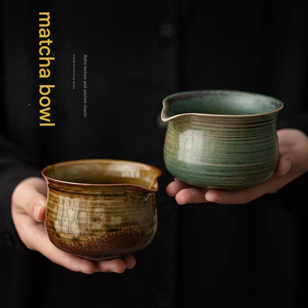 

Thermal Insulation Japanese Style Tea Cup Handmade Tea Making Bowl New Matcha Bowl for Tea Art F
