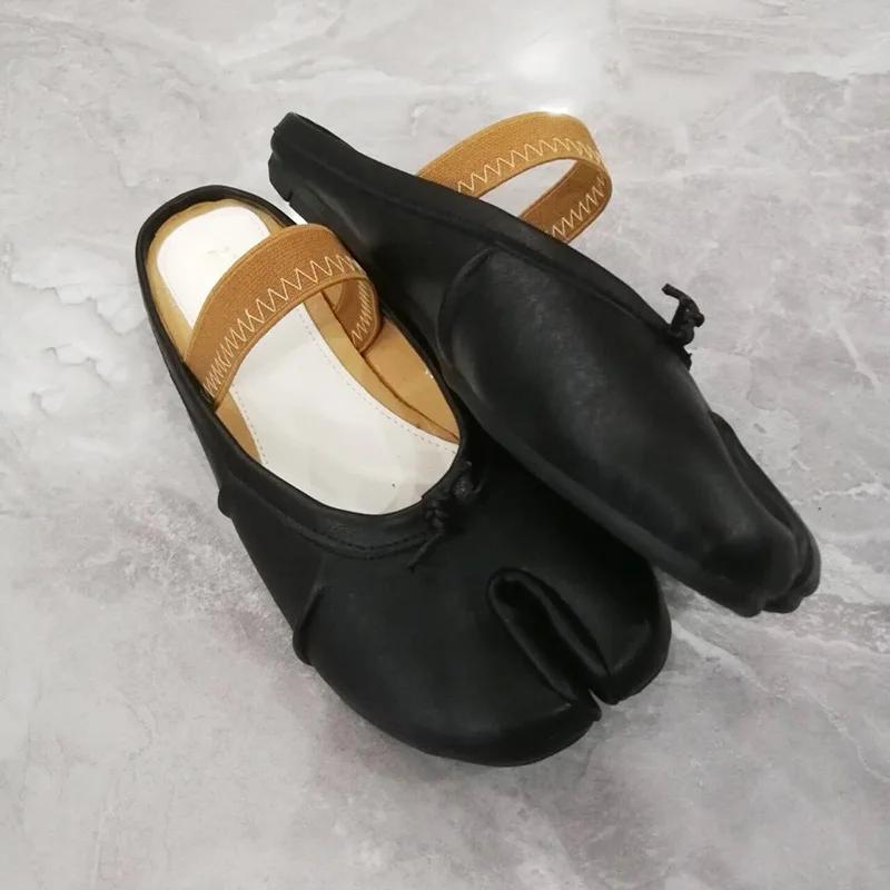 Módní Nový Design Boty Mules s Rozdělenou Špičkou Dámské Podzimní Módní Stříbrný Elastický Pásek Ležérní Lehké Pohodlné Mokasíny Elegantní Boty Mary Jane