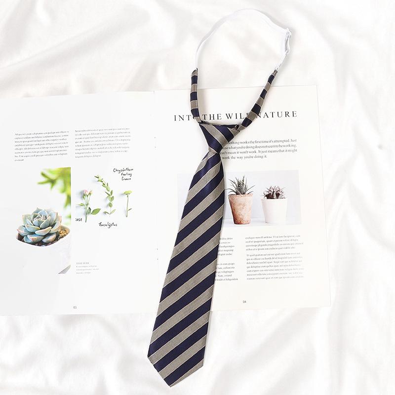 

Коричневый кофейный полосатый ретро-галстук для женщин, повседневный аксессуар ручной работы, вдохновленный стилем японского колледжа