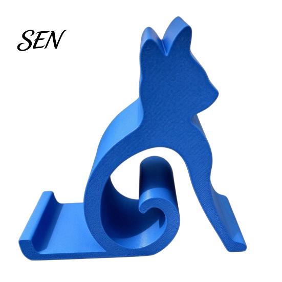 Cell Phone Stand for Cat Lovers Cute Mobile Holder Stand, Desktop Mount Desk Office Universal Bedroom, 3D Printed Stable Diagonal Support Smartphones