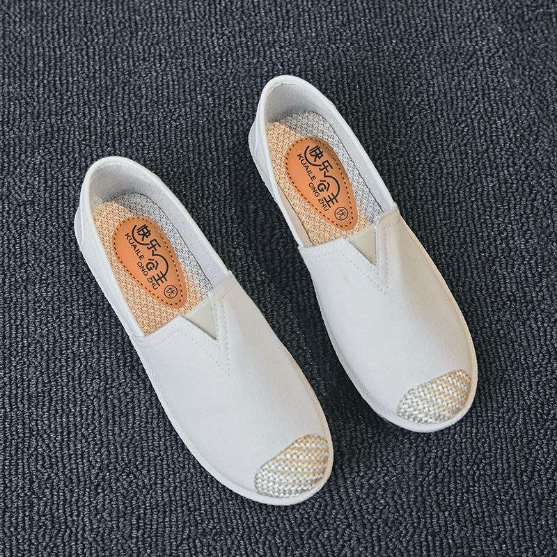 Old Beijing Cloth Shoes Women's One-pedal Lazy Fisherman Shoes Canvas Shoes New Spring and Autumn Summer Breathable Flats