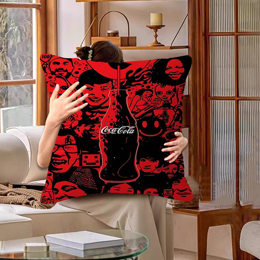 Cocacola Vintage Personalized Pillow Cover Kids Bedroom Wild Party Decor Pillowcase Kid Birthday Shower Gift