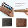 Vintage Men's Wallet Solid Color Card Pack Cute Short Purse  Home