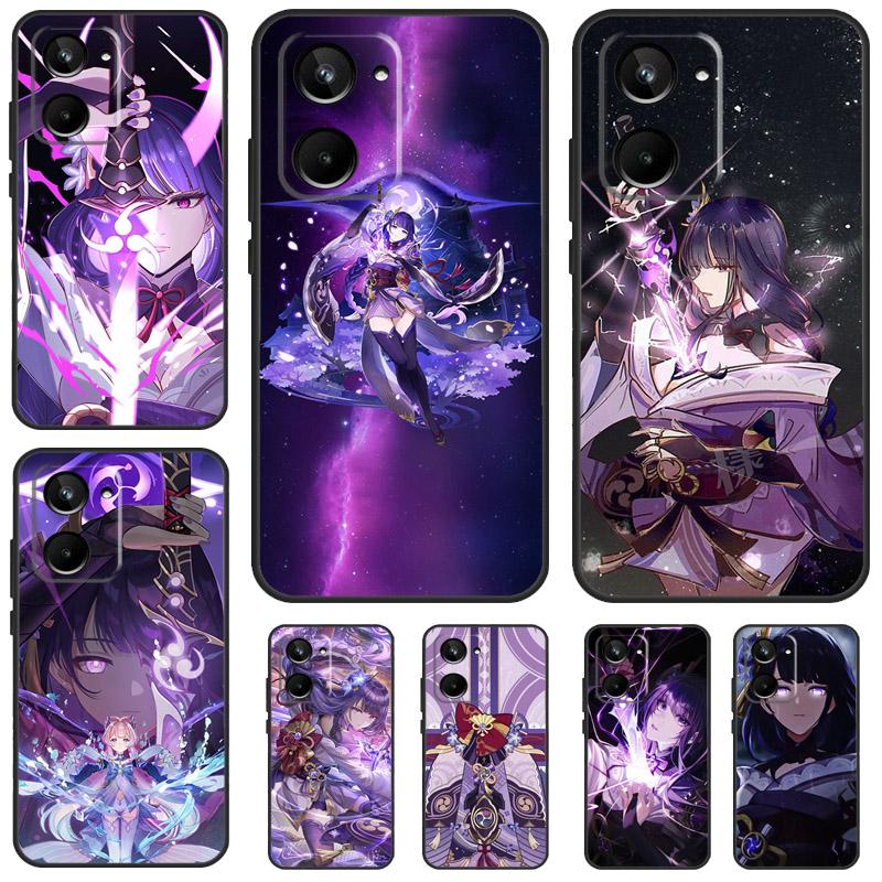 Raiden Shogun Genshin Impact For Realme C51 C53 C55 C35 C33 C31 C30 C25 C21Y GT Neo 5 GT5 GT3 9 10 11 12 Pro Plus Case