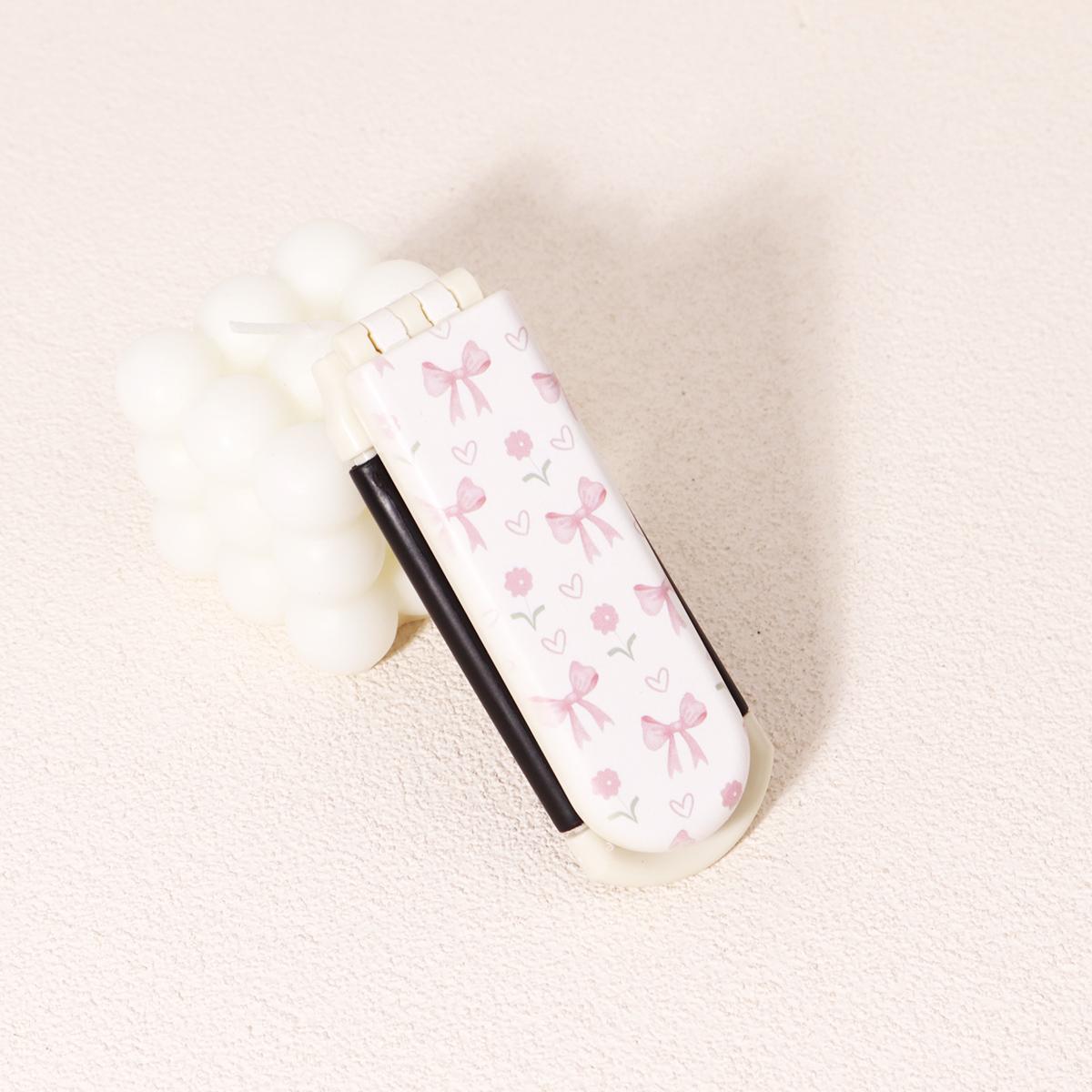 

butterfly printed folding mirror comb,air cushion combing comb,nylon bristles,portable design,Special for real hair wigs