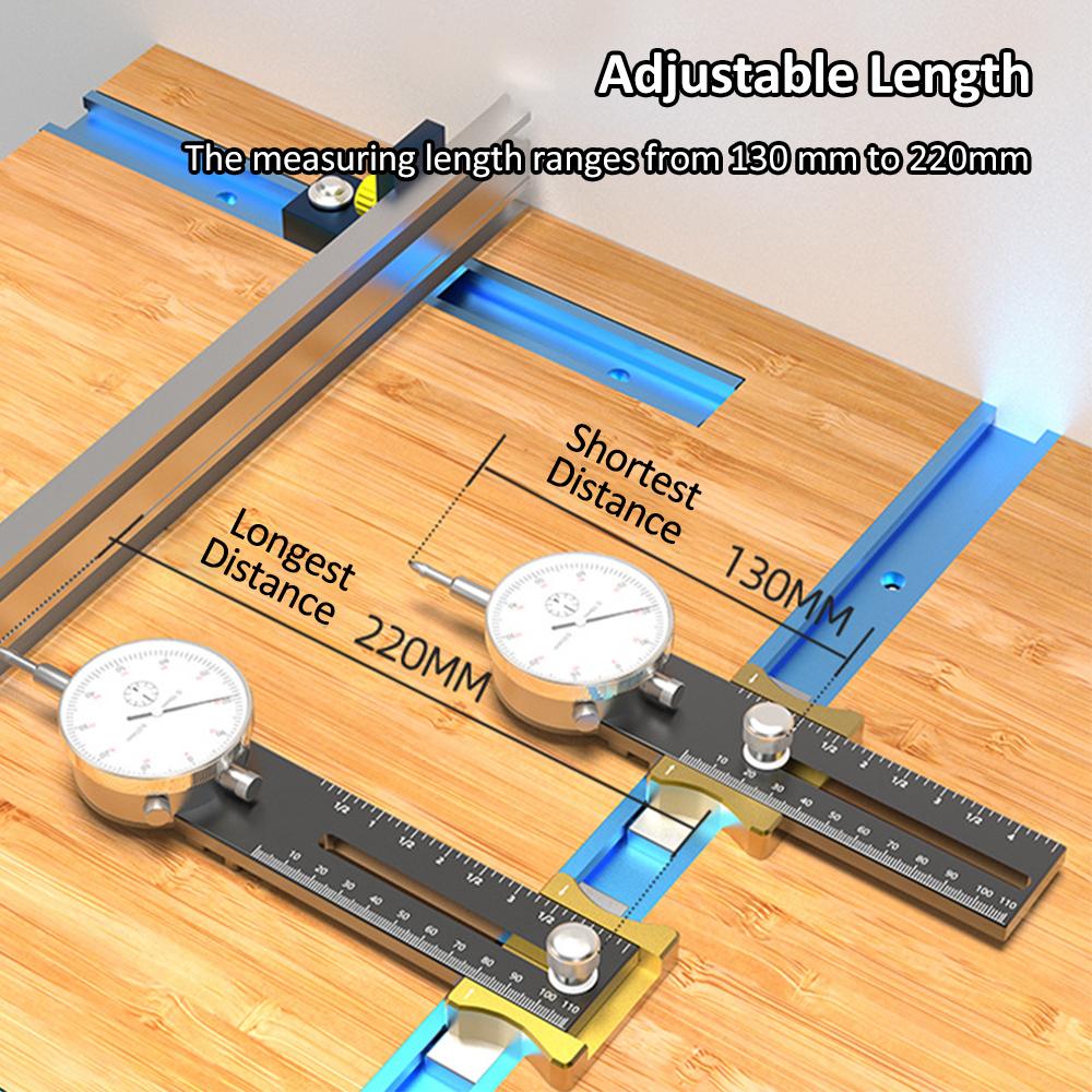 Tischkreissäge Messuhr Einstellbare Messuhr 130220mm Sägekalibrierungswerkzeug Kalibriermaschinen