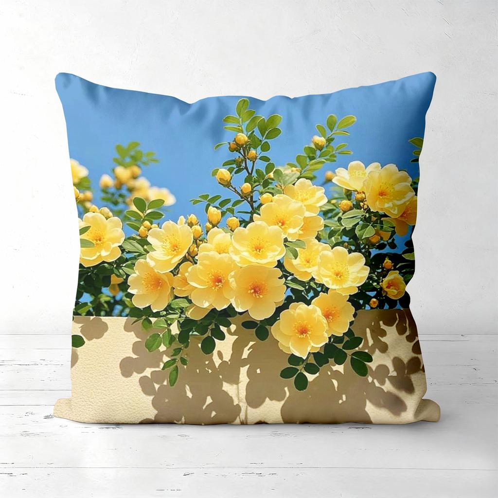 Floral Throw Pillow Covers Spring Garden Cushion Cases Polyester sofa  cushion cov Headboard Pillow (Without Pillow Core
