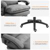 Massage Office Chair, Desk Chair with Massage Function, Height-adjustable, Ergonomic Swivel Chair, Nylon, Grey
