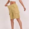 Women's Casual Cargo Shorts with Elastic Drawstring Waist and Side Pockets In Multiple Colors