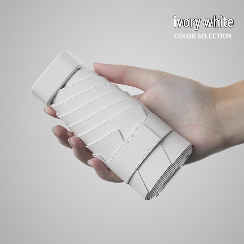 Compact Six-Fold Sun & Rain Umbrella with UV Protection for Women