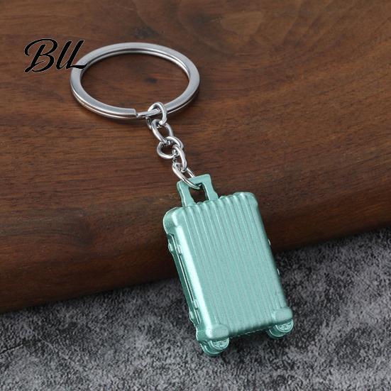 Decorative Bag Charms for Women Mini Suitcase Keychain, Metal Luggage Charm with Rolling Compact Travel Gadgets Wheels, Themed Backpack Accessories,