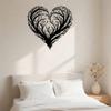 Iron Wall Art Heart Leaves Indoor Outdoor Durable Metal Valentines Gift