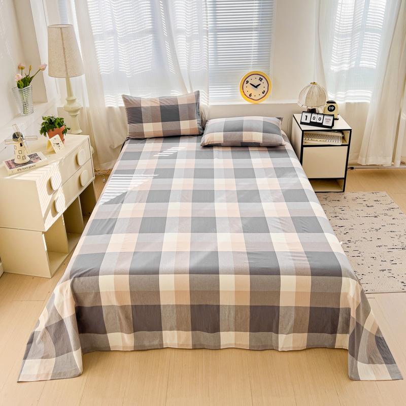 

Cotton Bed Flat Sheet designed for Double Bed Plain Solid Color Top Sheets Single/Queen/King Flat Bedsheets Household Bed Linen Sheets 120x230cm 1pc