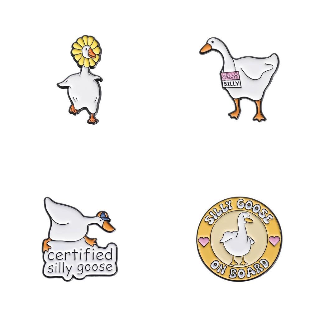 Animal Eyecatching Cartoon Duck Goose Brooch Collection In Alloy For Accessories Fun