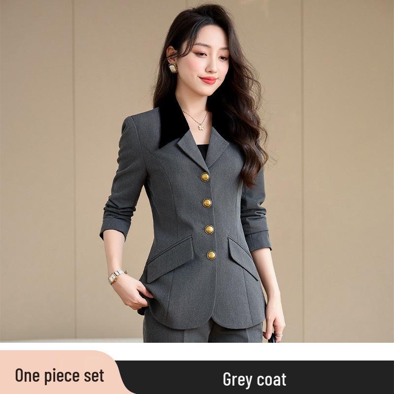 Ensemble tailleur pantalon professionnel pour femme haut de gamme - Automne 2024 Vêtement de travail formel pour un look sophistiqué