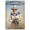 Vintage Cowgirl Metallschild Retro Westlich Reiten Zitat Blechschild für Heimbar Bauernhaus Dekoration Das Leben ist Hart Spirituell Wi
