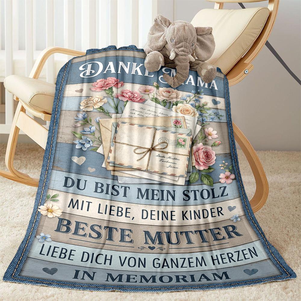 

Gratitude To Mom Blanket Suitable for sofas,travel, living rooms also a good gift for friends and family Suitable for all seasons. 80cmx120cm