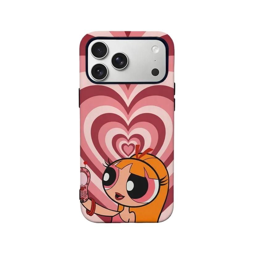 Luxury Clmj Cute The P-Powerpuffs Girls Phone Case for iPhone 17 16 15 14 13 12 11 X Air Pro Max Plus Double-layer Back Cover