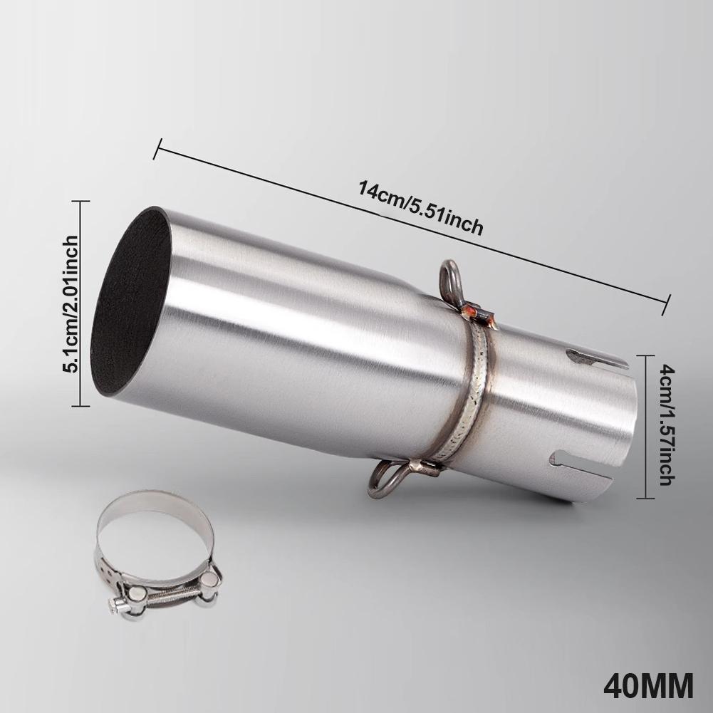 Motorcycle Modification Exhaust Pipe Middle Section 28-45mm Adapter 51mm Exhaust Section Non-destructive Install