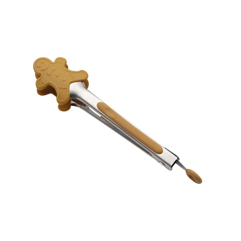 

3PCS Food Safe Heat Resistant 8 Inch Christmas Kitchen Tongs Silicone for Locking Food Clamps BBQ Grilling Tweezers 1PC