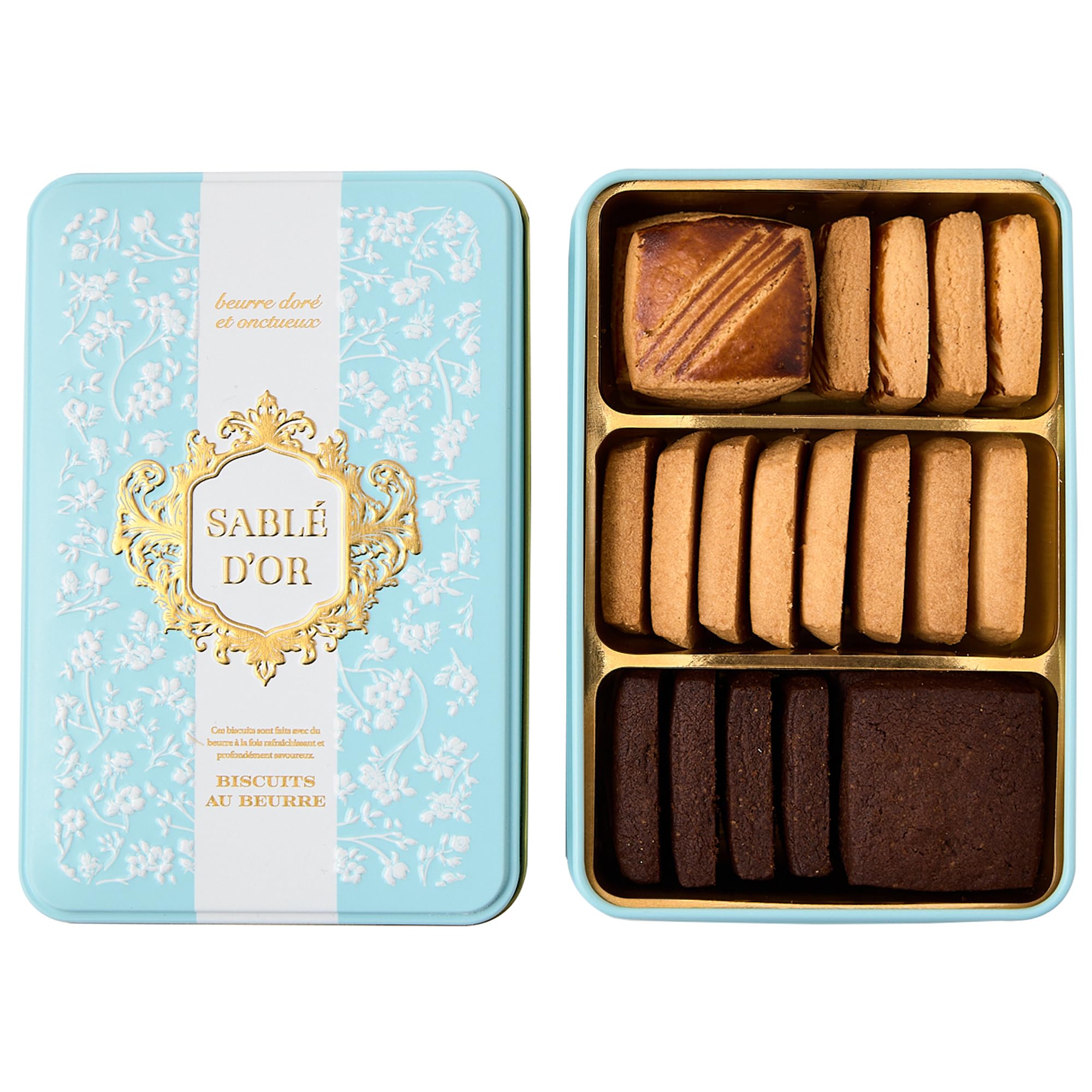 

Подарочное печенье «Соболь» Жестяная коробка для печенья Жестяная коробка для печенья Белый день Жестяная коробка для сливочного печенья с 3 D or (Синие вкусы)