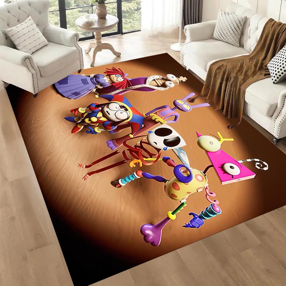 The Amazing Digital Circus Game Square Rugs Are a Great Choice for Living Rooms, Bedrooms, Home Décor, and As Gifts.