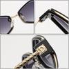 New Fashion Brand Designer Luxury Sunglasses Women  Vintage Rimless Letter Party Shades Glasses Outdoor Travel Sunglasses