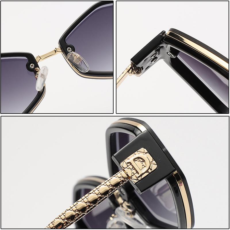 New Fashion Brand Designer Luxury Sunglasses Women Vintage Rimless Letter Party Shades Glasses Outdoor Travel Sunglasses