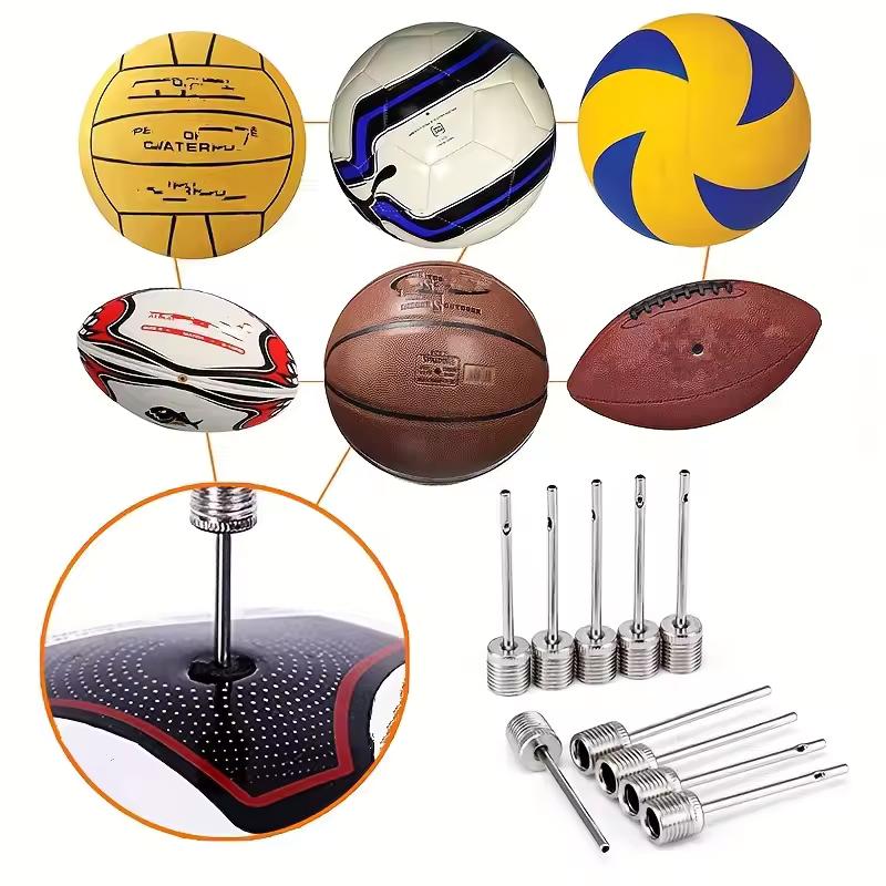 Sport Ball Inflating Pump Needle For Football Basketball Soccer Inflatable Air Valve Adaptor Stainless Steel Pump Pi