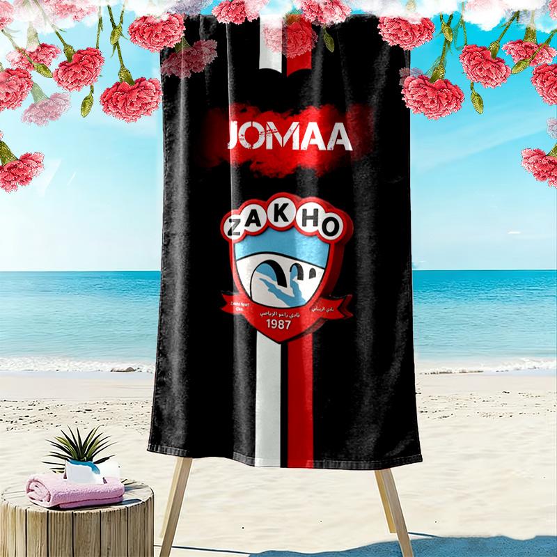 Zakho Sport Club Print Beach Towel, Large Soft Quick Dry Towel for Beach Camping Swimming