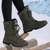 Fashionable New Cotton Shoes For Women In Winter Thickened Long Hair And Velvet Warm Snow Boots High Top Large Size Shoes