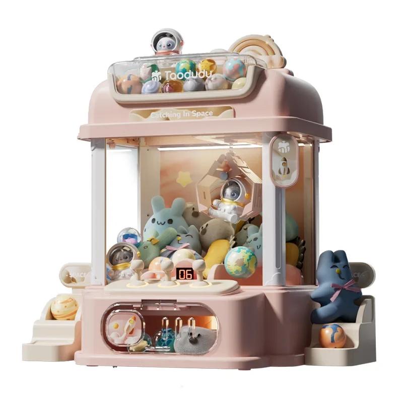 Non-Toxic Diy Doll Claw Game Machine Kids Coin Operated Play Game Mini Claw Catch Toy Crane Machines Music Doll Children Xmas Gifts Toys