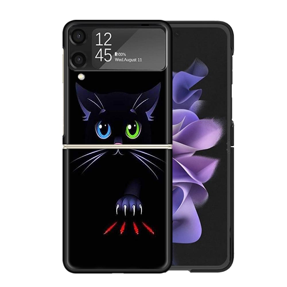 Cat Footprint Funny Paw Cute Clear Phone Case For Samsung Z Flip 7 6 5 4 3 Galaxy ZFlip7 ZFlip6 ZFlip5 ZFlip4 ZFlip3 5G Print Co